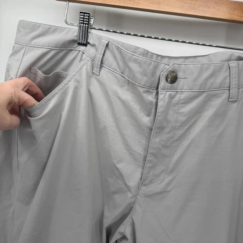 adidas Golf Pants Mens 38x32 (39x30 ACTUAL) Gray Adicross Activewear Nylon Blend